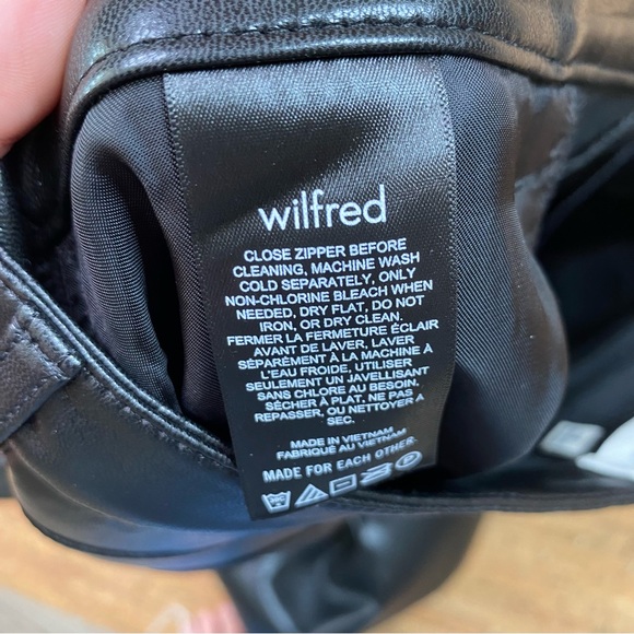 Wilfred Melina Black Pleather Pants Size 12 - Picture 7 of 8